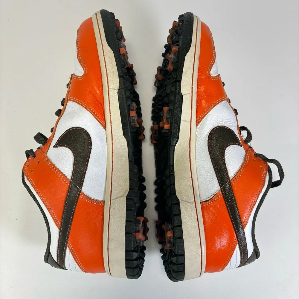 Nike SB Dunk Air White Orange Olive Mens Golf Shoes 484294-101‎ RARE